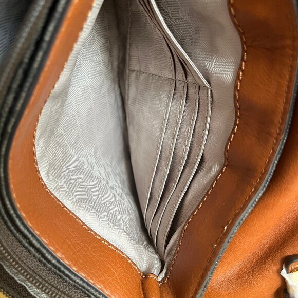 Michael Kors Fulton Flap GSST Crossbody bag & Cardholder Wallet - Brown - Picture 4 of 8